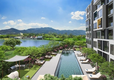 Laguna Lakeside premium Phuket condo - pool with lake views