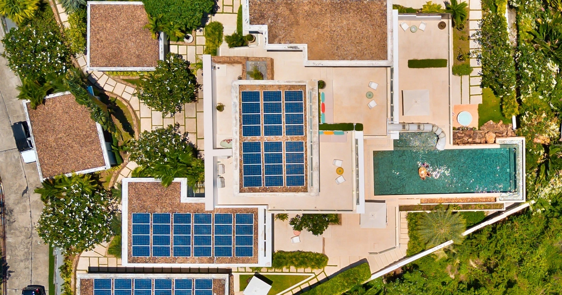 Luxury villas on Samui Villa Turquoise drone view