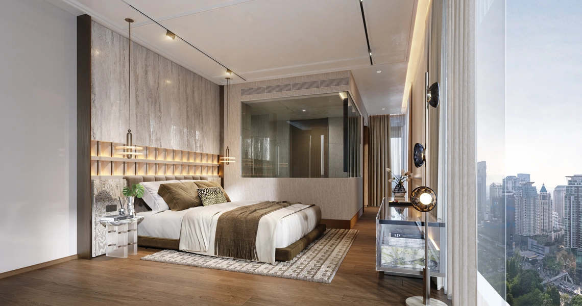 ROMM Convent - Penthouse master bedroom