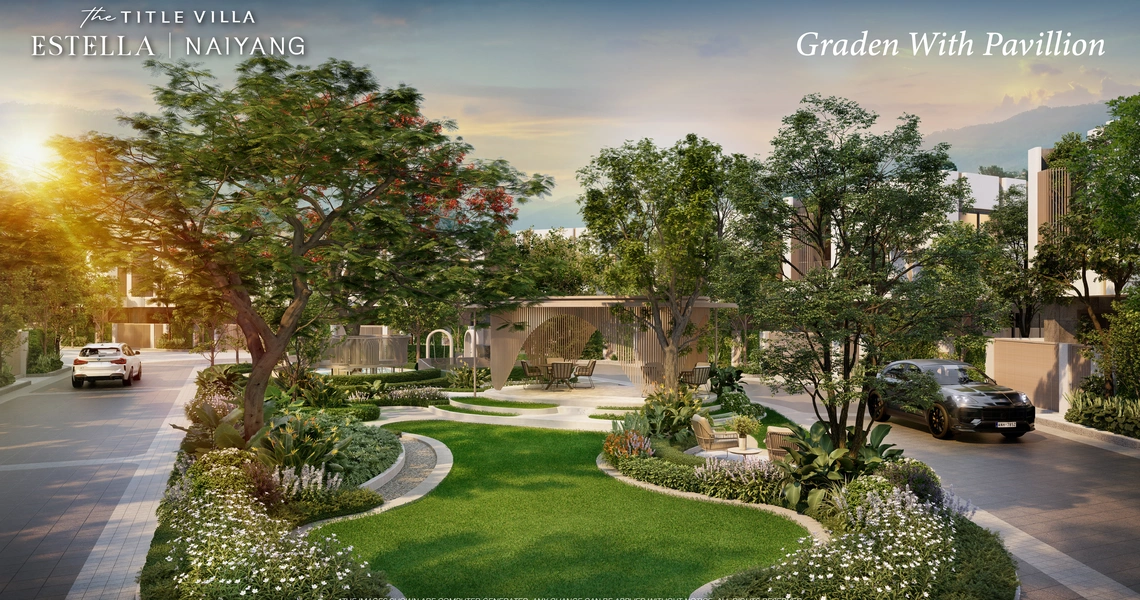 The Title Villa Estella Naiyang - Garden with pavillion