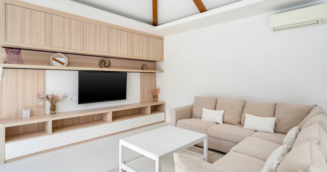 Hideway Villa Samui - sitting area with TV