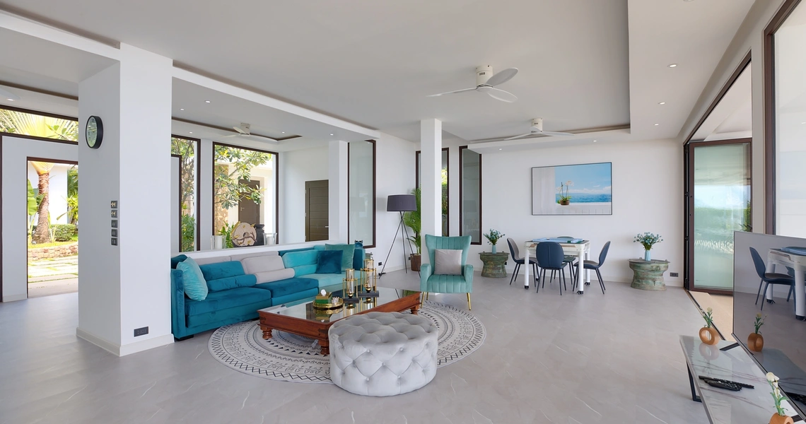 Luxury villas on Samui Villa Turquoise living area