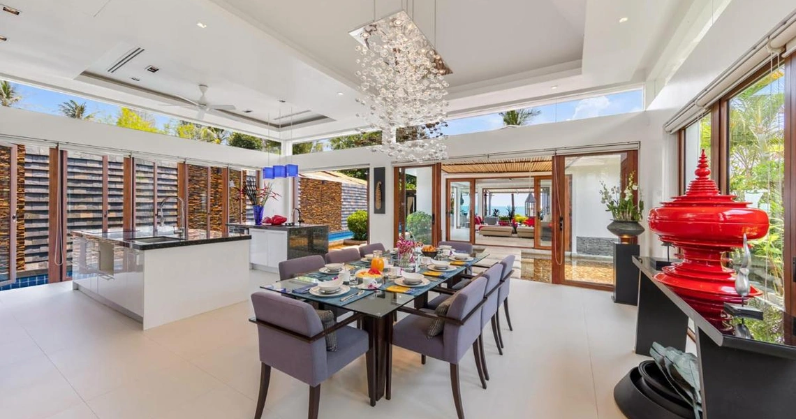 Samui Beachfront Villa Chi - dining area