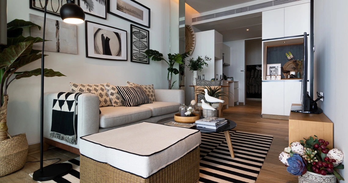 Condominium on Phuket MGallery Residences MontAzure Lakeside livingroom