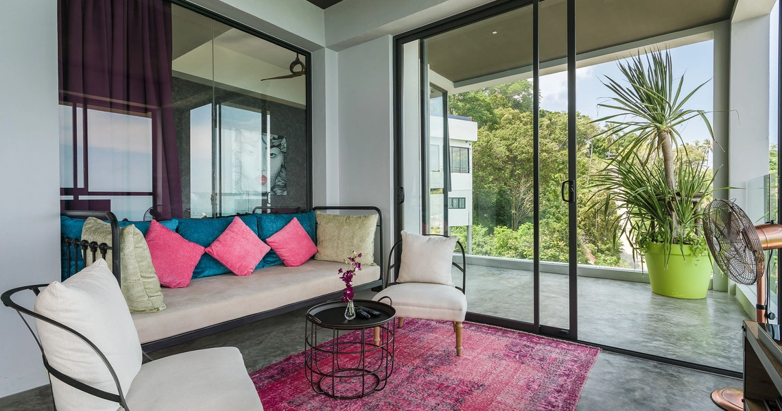 Luxury villas on Samui Sky Dream Villa living area