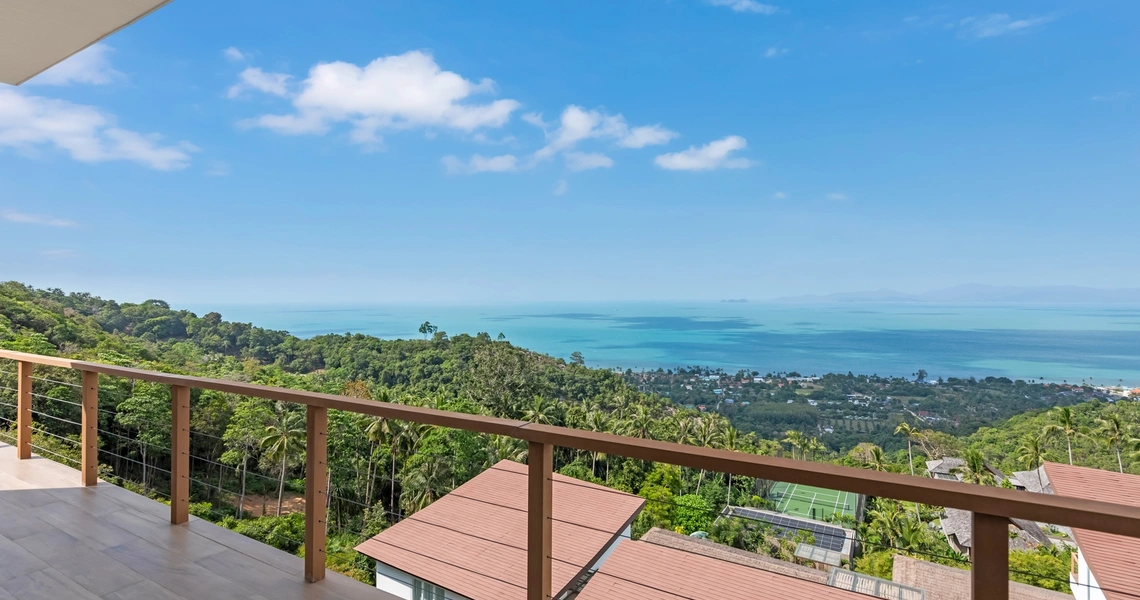 Pacific Palisade Samui luxury villa - balcony sea view