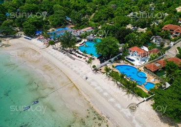 Tongson Beachfront Villa – bird eye view