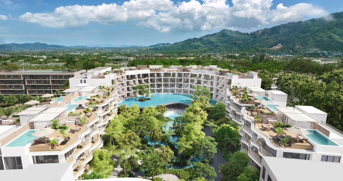 Garrya Residences Phuket beachfront resort - interior courtyard