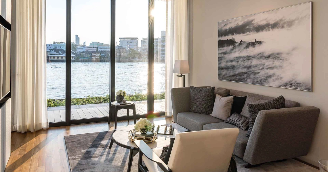 Banyan Tree Riverside Residences Bangkok living area