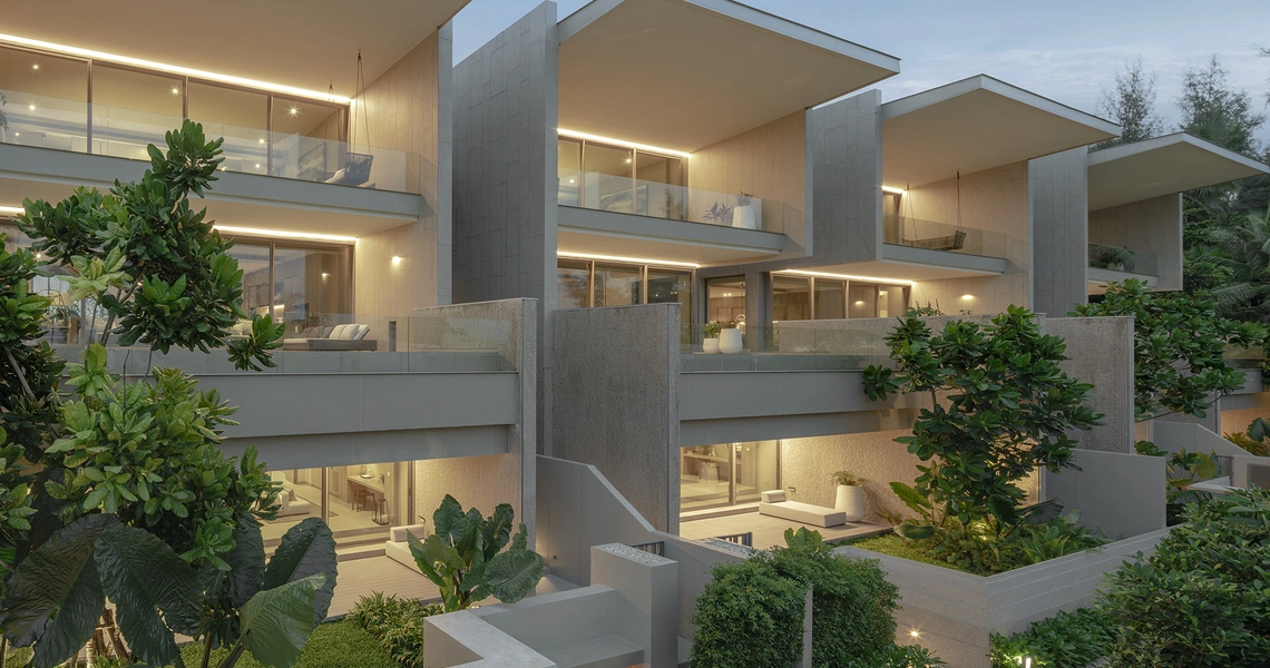 Veyla Natai beachfront villas houses top floor