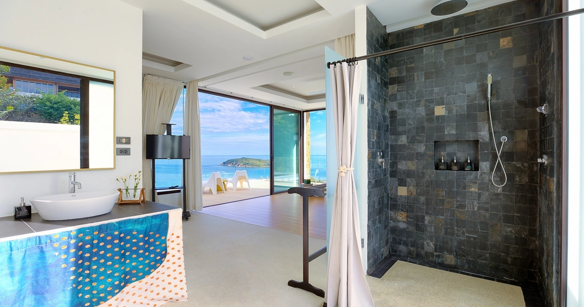 Luxury villas on Samui Villa Turquoise bathroom