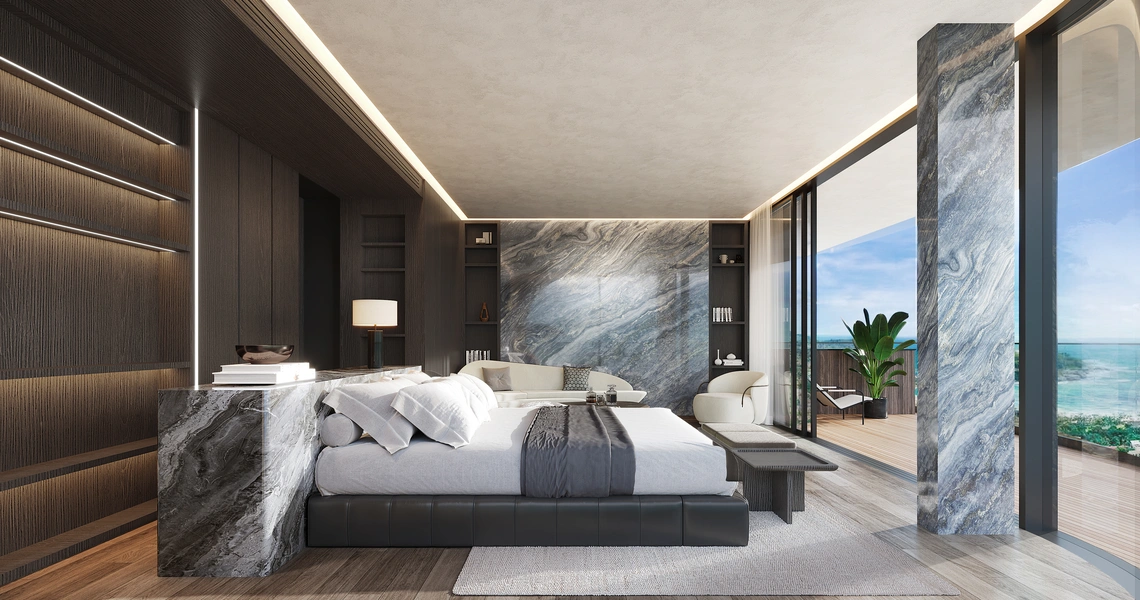 Aurora Kata Top Sea View Villa master bedroom
