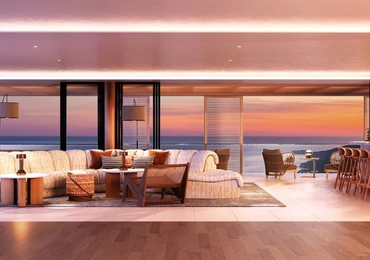 So Origin Bangtao resort condo - lounge with sea view