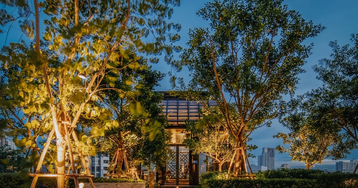 Hyde Heritage Thonglor Bangkok luxury condo - glass house