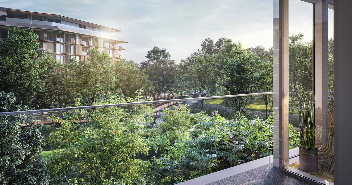 Mulberry Grove at The Forestias Luxury Bangkok Condo courtyard