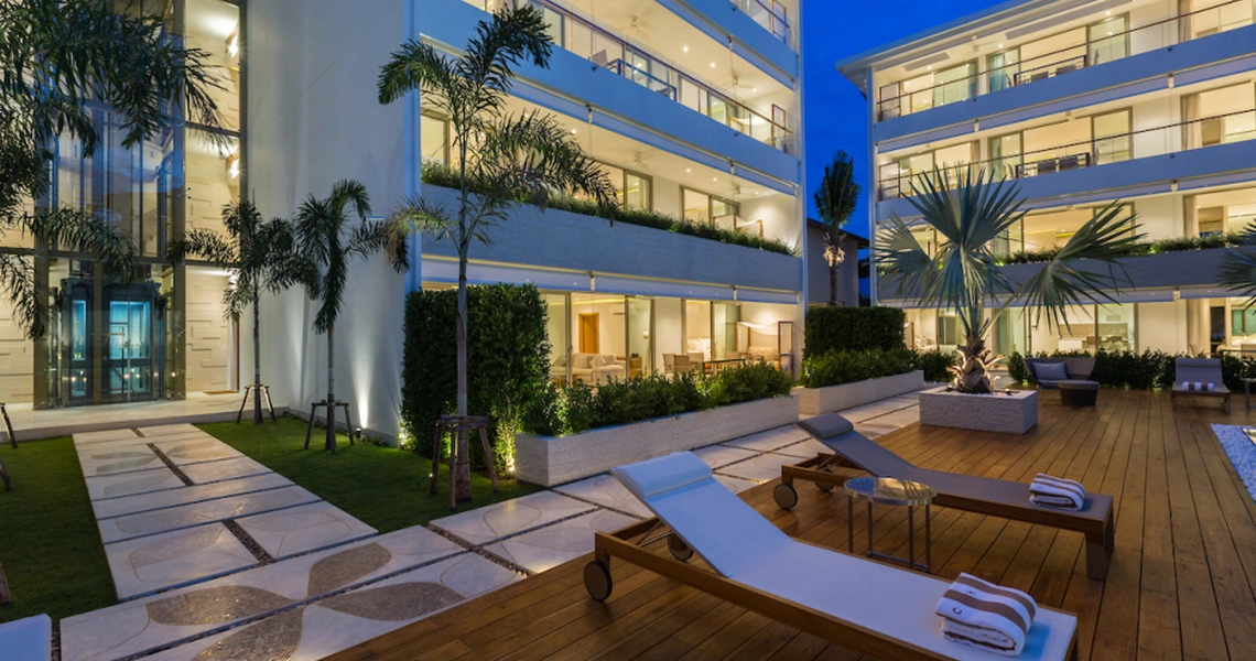 Luxury apartments on Samui Chi Residence night view