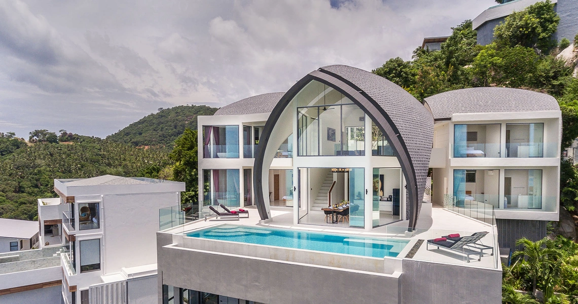 Luxury villas on Samui Sky Dream Villa front view