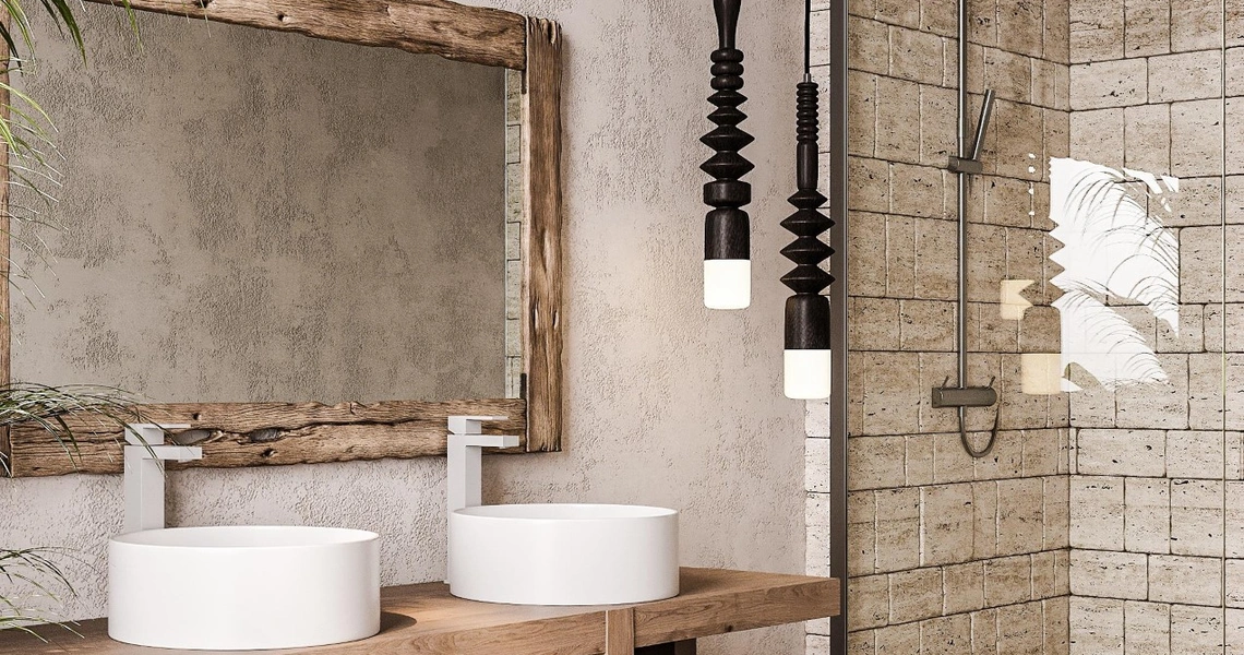 Chandra Samui designer villas - bathroom and shower