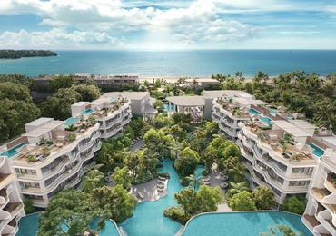 Garrya Residences Phuket beachfront resort - aerial view on resort and sea