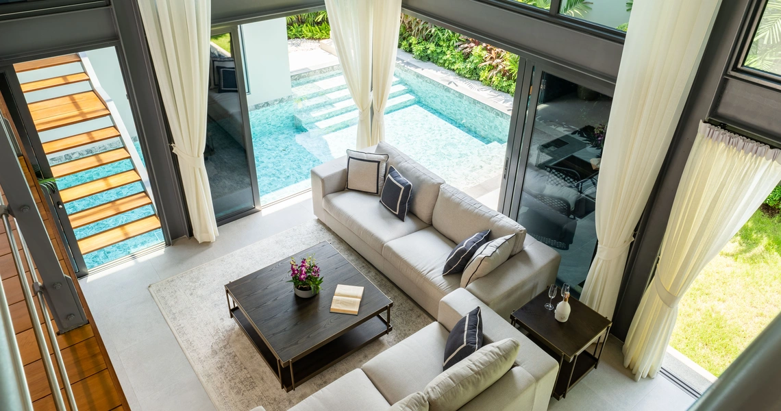 Riverhouse Phuket villas greenery - Living area
