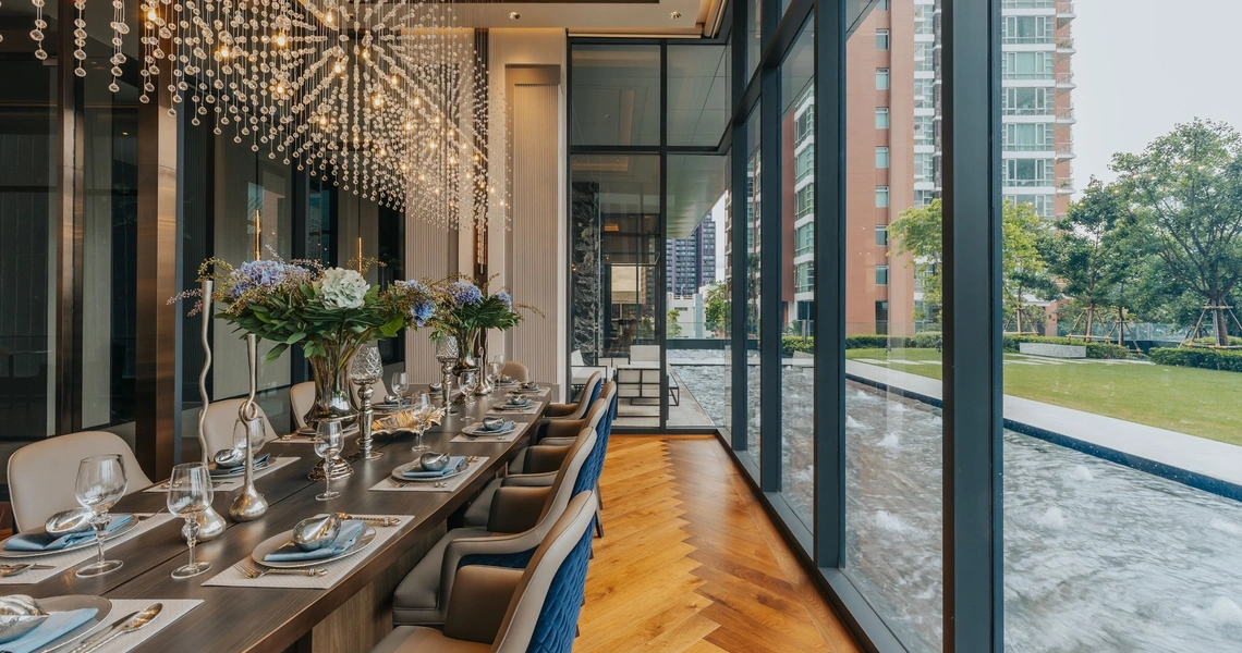 Hyde Heritage Thonglor Bangkok luxury condo - private dining table