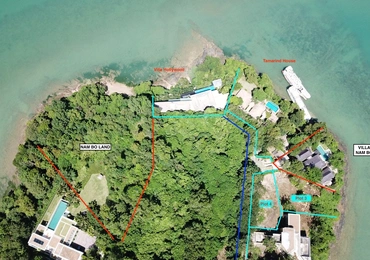 Tamarind Bay oceanfront land -  above view