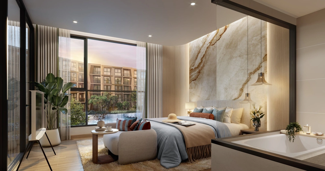 Rhea by Sansiri resort condo - master bedroom