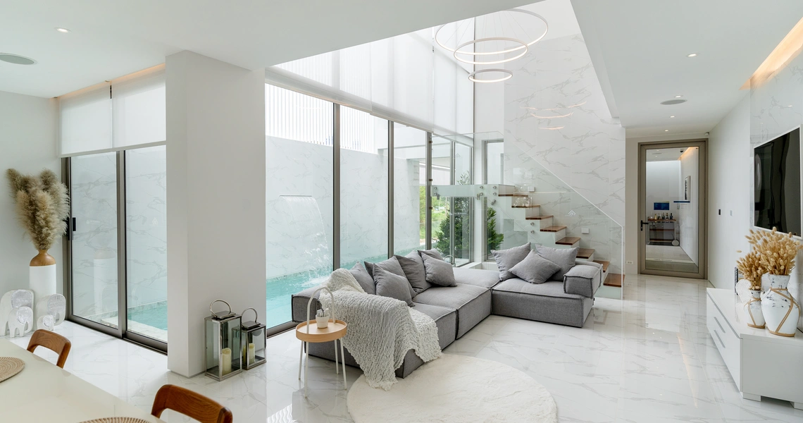 Luxury villas on Phuket The Residence Living area