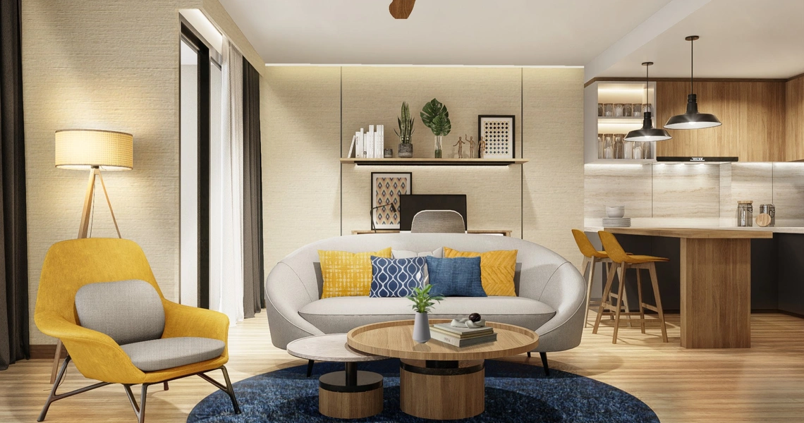 Laguna Lakeside premium Phuket condo - living room