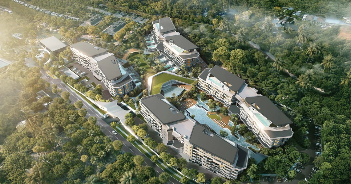 Botanica Hythe luxury condo - Bird eye view