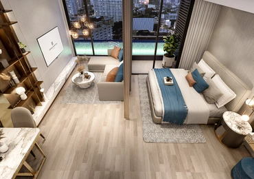 Grand Hampton Origin Bedroom and Living Room