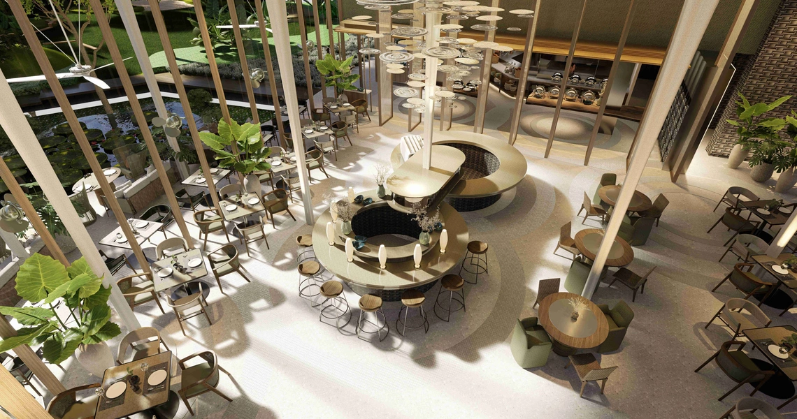 Garrya Residences Phuket beachfront resort - restaurant tables