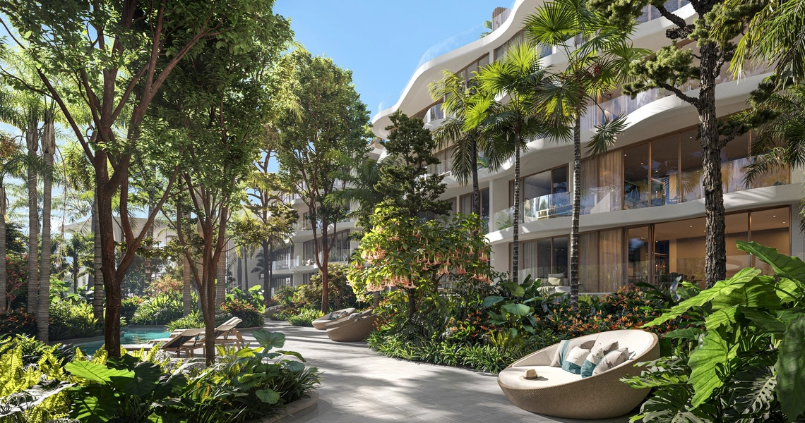 Garrya Residences Phuket beachfront resort - garden and building