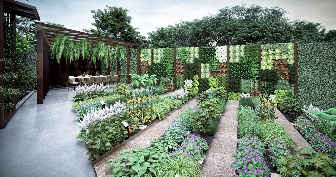 Mulberry Grove Sukhumvit Luxury Condo Gourmet Courtyard