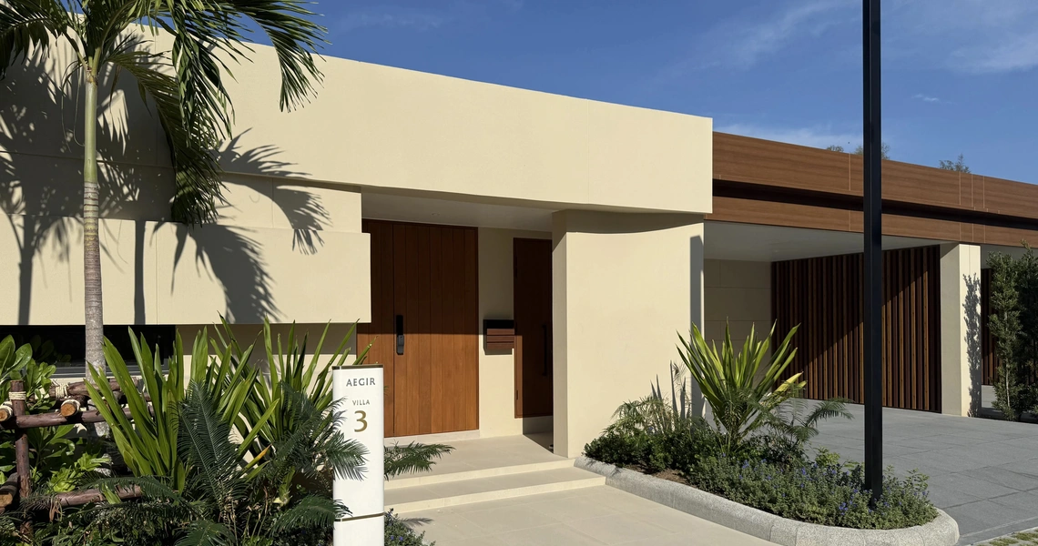 Banyan Tree Beachside Aegir villa entrance