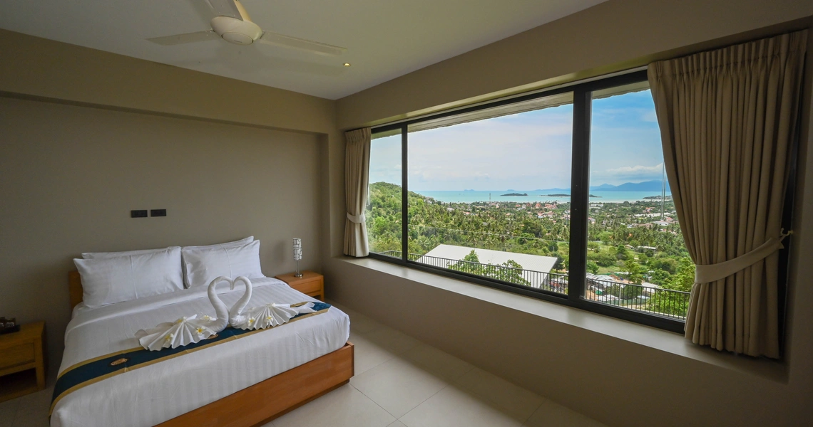 Luxury villas on Samui Villa Kelly 6 Bedroom Seaview Pool Villa bedroom