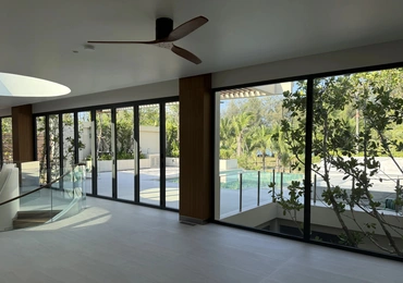 Banyan Tree Beachside Aegir interior with pool view