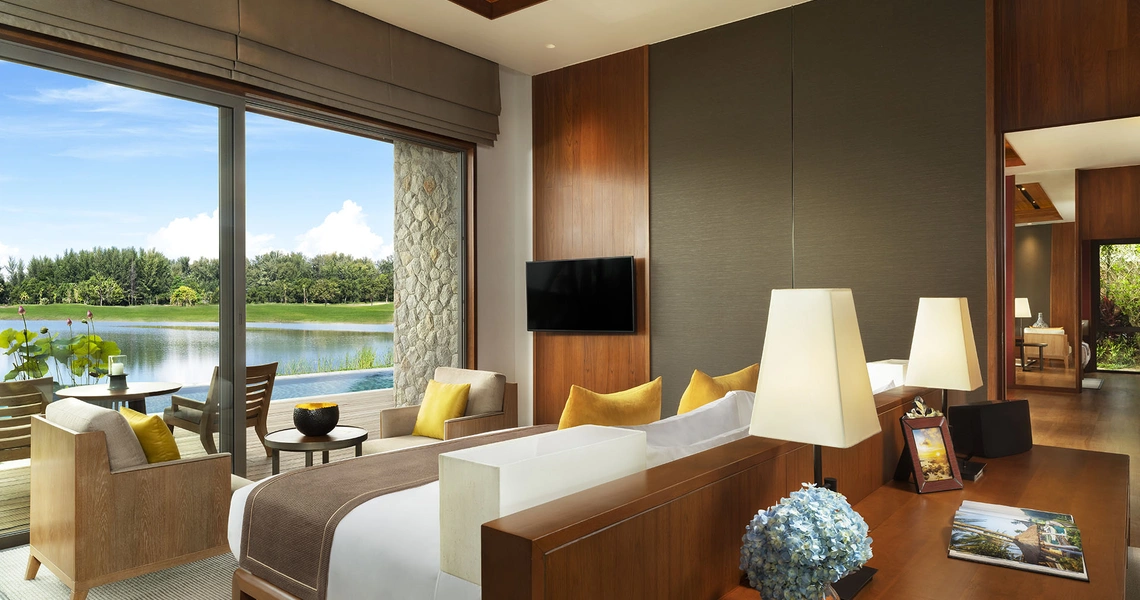 Aquella Lakeside Phang Nga golf villa master bedroom