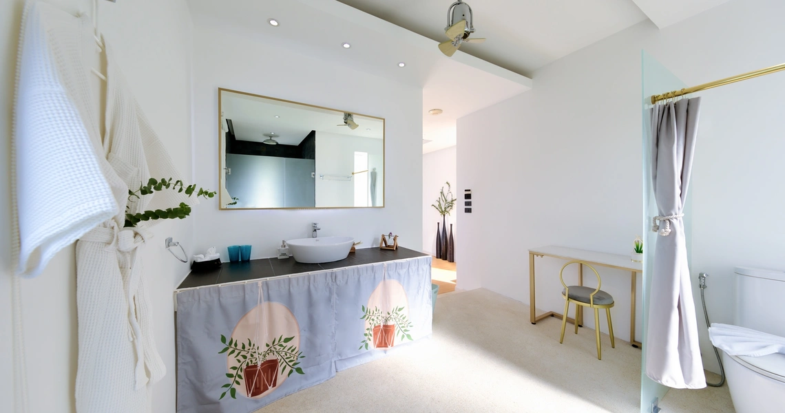 Luxury villas on Samui Villa Turquoise bathroom